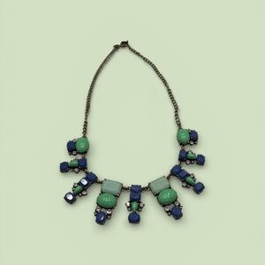 J. Crew Green & Blue Statement Necklace